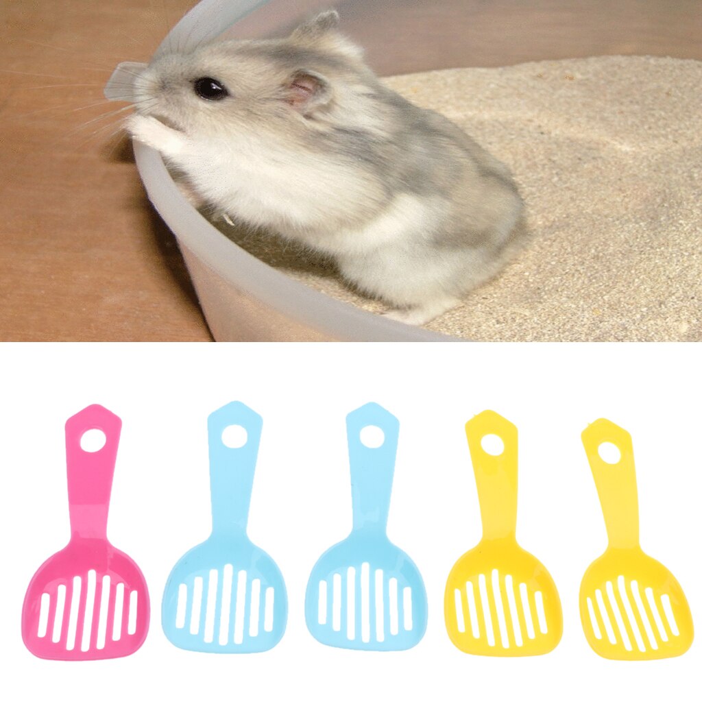 5x illermöss råtta chinchilla bad sand spade bajs scooper slumpmässig färg