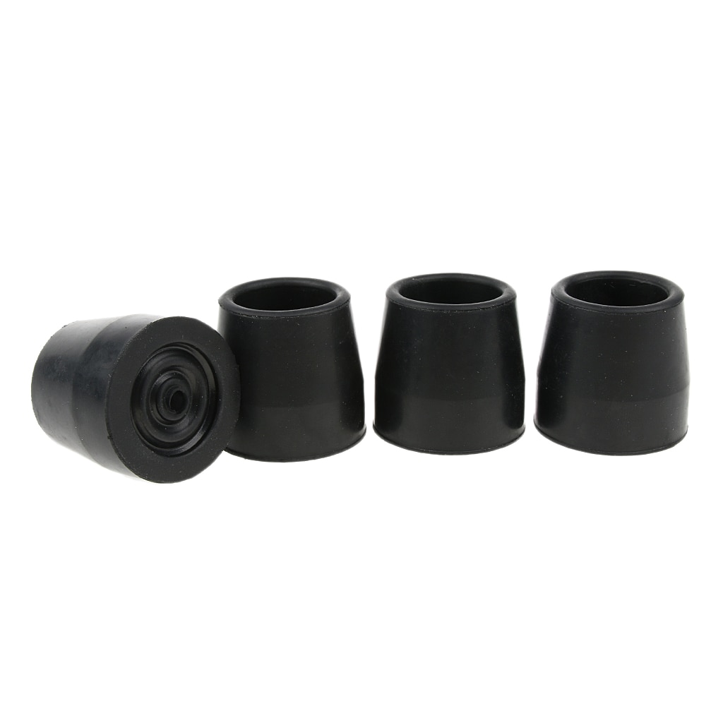 4Pcs Anti-slip Walking Stick Ferrules Cane Crutch Rubber Pad Heavy Duty End Bottoms Protector for Disabled Elder