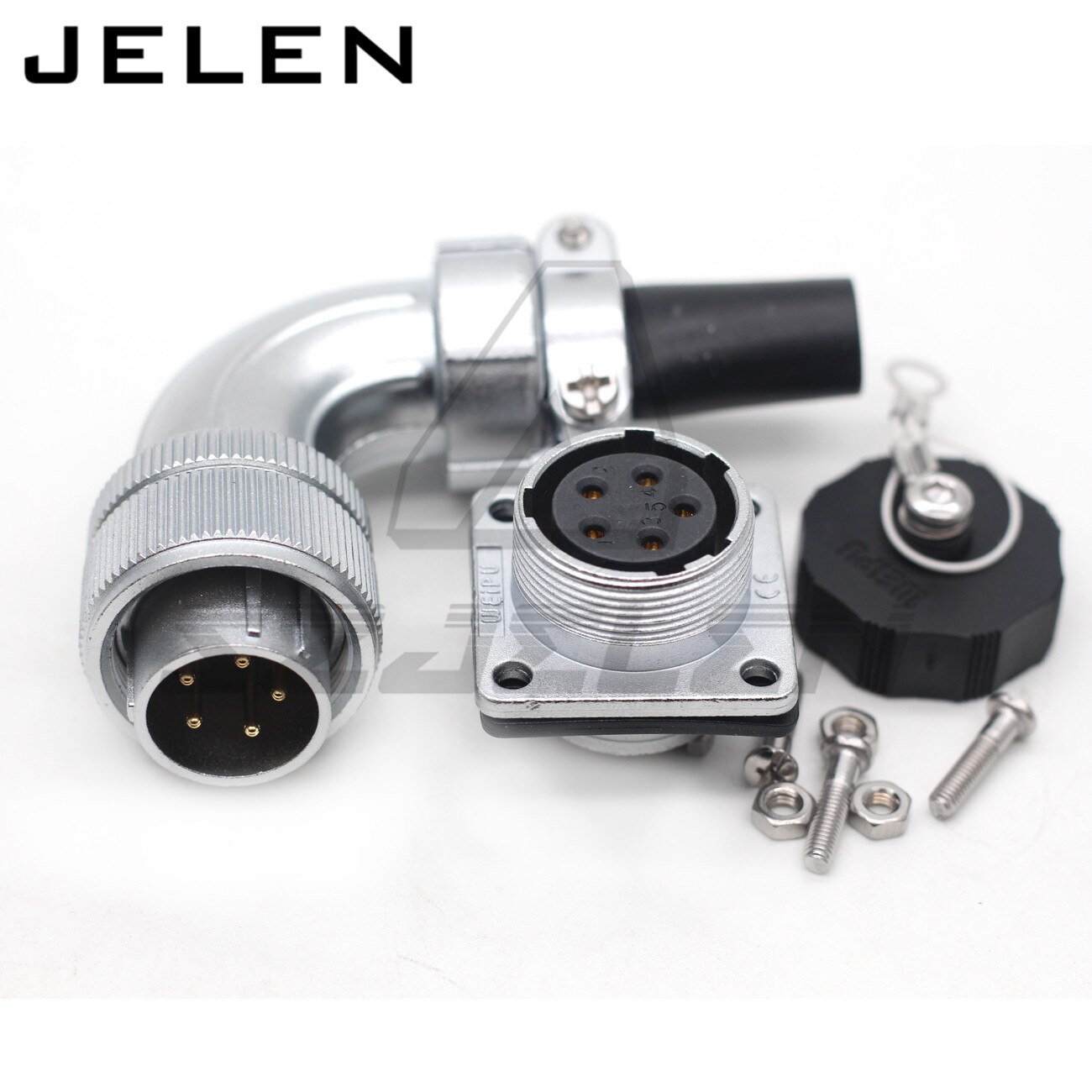 WEIPU WS20 serie 2 3 4 5 7 9 10 12 pin Right angle elbow plug socket connector, Metal waterproof connector IP67