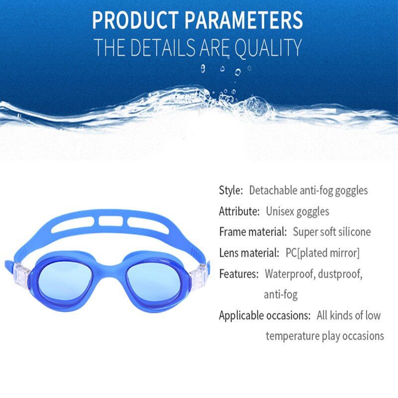 Sports svømning beskyttelsesbriller undervands dykning briller øje slid badetøj til mænd kvinder børn vandtæt svømme glas udendørs