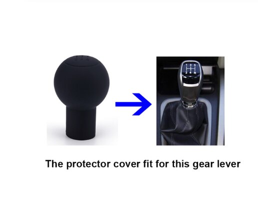 Bouton de changement de vitesse en Silicone rond de voiture couvercle manuel automatique levier antidérapant manette de vitesse boutons étui protecteur bosse bâton Jarket: black 24R