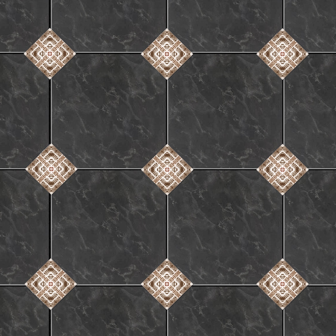 Funlife Diagonal Sticker Tile Floor Wall Stickers,Lace Ground Diagonal Decals Home Decor for Bathroom Living Room,Self Adhesive