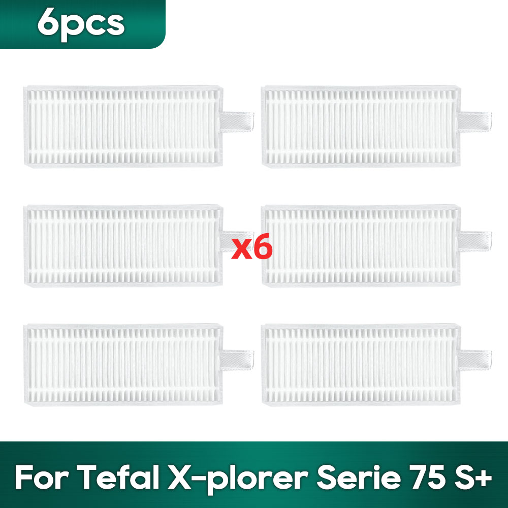 Fit For Tefal Rowenta X-plorer Serie 75S RR8577WH, 75S+ RG8597W / RR8587WH Accessories Brush Hepa Filter Mop Wipe Dust Bag: Chocolate