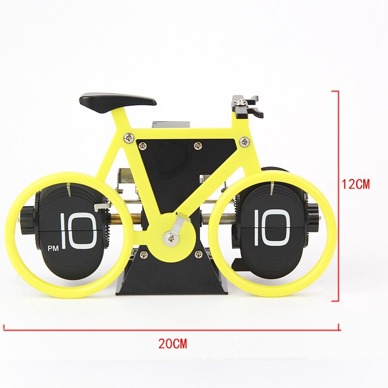 Flip Clock Bicycle Shaped Clock Table Alarm Travel Clock Home Decorative