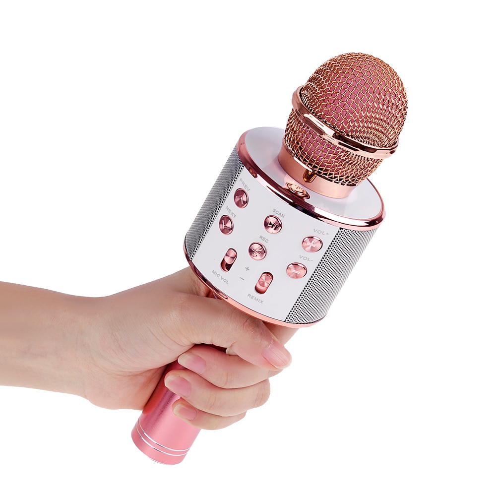 Bluetooth langaton mikrofoni karaokekaiutin ktv musiikkisoitin laulunauhuri kädessä pidettävä mikrofoni mikrofoni 1800 mah