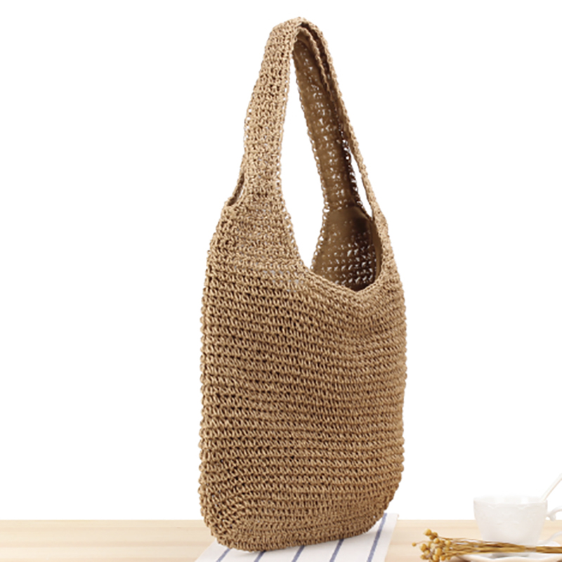 Borsa a tracolla da donna estiva borsa a maglia in paglia borsa da donna di grande capacità tessuta a mano Shopper Beach Design borse per borsa da donna