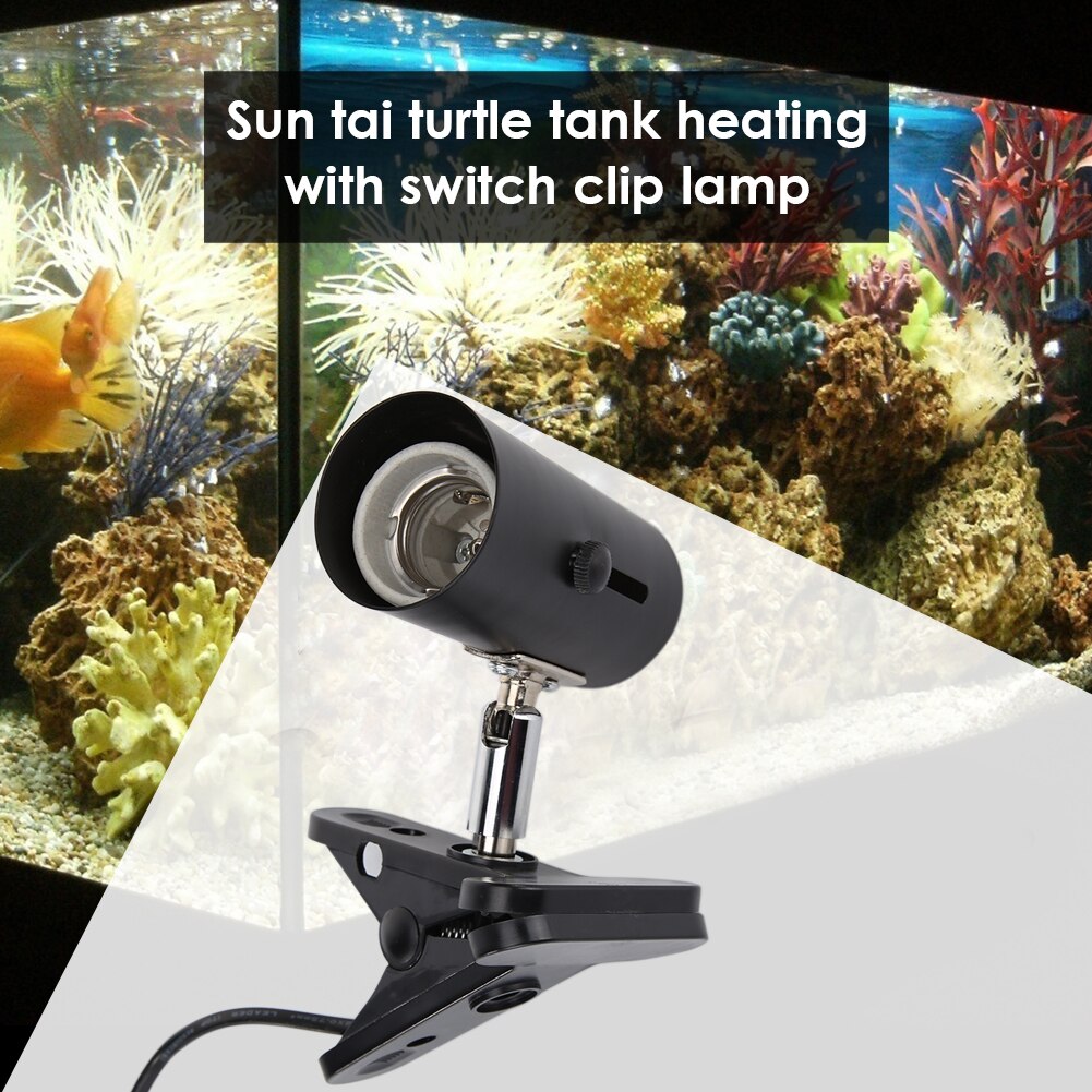 Durable Reptile E27 Lamp-socket Kit 360 Degree Rotation Heating Lamp Clip Cover Clip-on Bulb Universal Light Holder