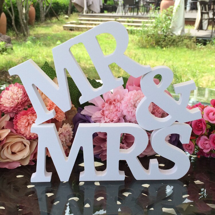 Cartas de decoração para casamento, cores brancas, noiva e noivo, materiais de decoração de mesa 3 pçs/lote