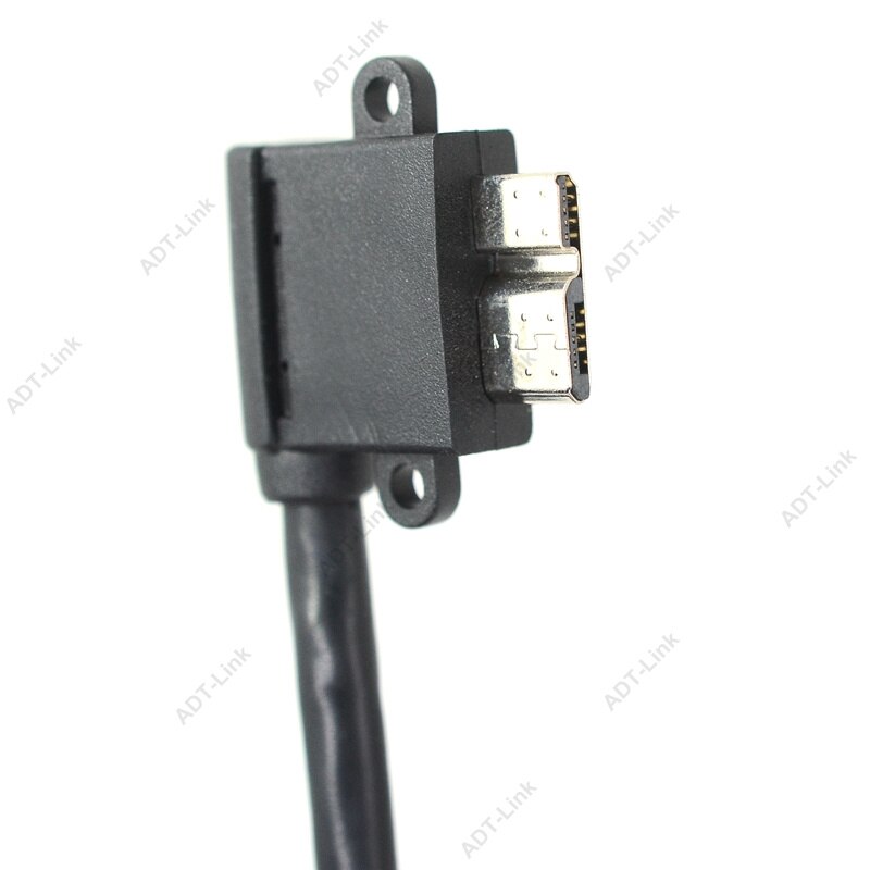 Dobbel albue usb 3.0 kabel venstre og høyre vinklet 90 grader usb 3.0 usb 3.0 a hann til micro b hann 90 graders kabel svart 25cm