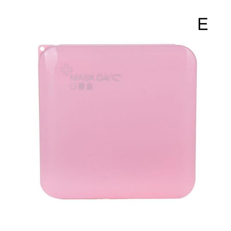 1pc boîtes magasin masques jetable masque boîte de rangement Portable Pp joint médecine boîte anti-poussière boîte de rangement pour stocker masques boîte de support: Pink