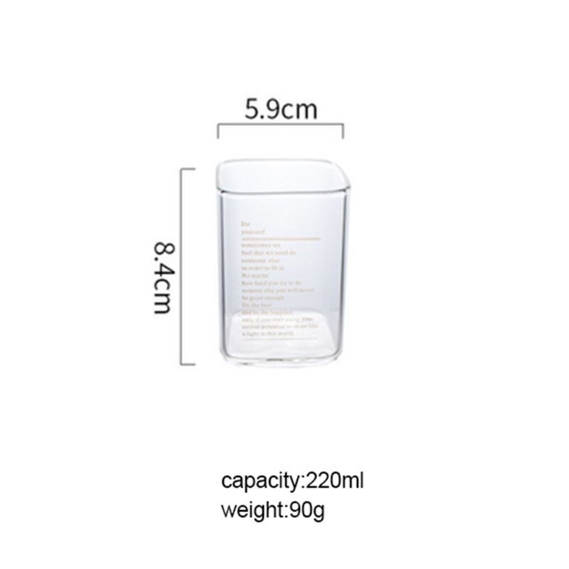 Simple Glass Can Shaped Cup Eco-Friendly Cold Drink Cup Dessert Shake Cafe Beverage Juice Milk Cup: B3