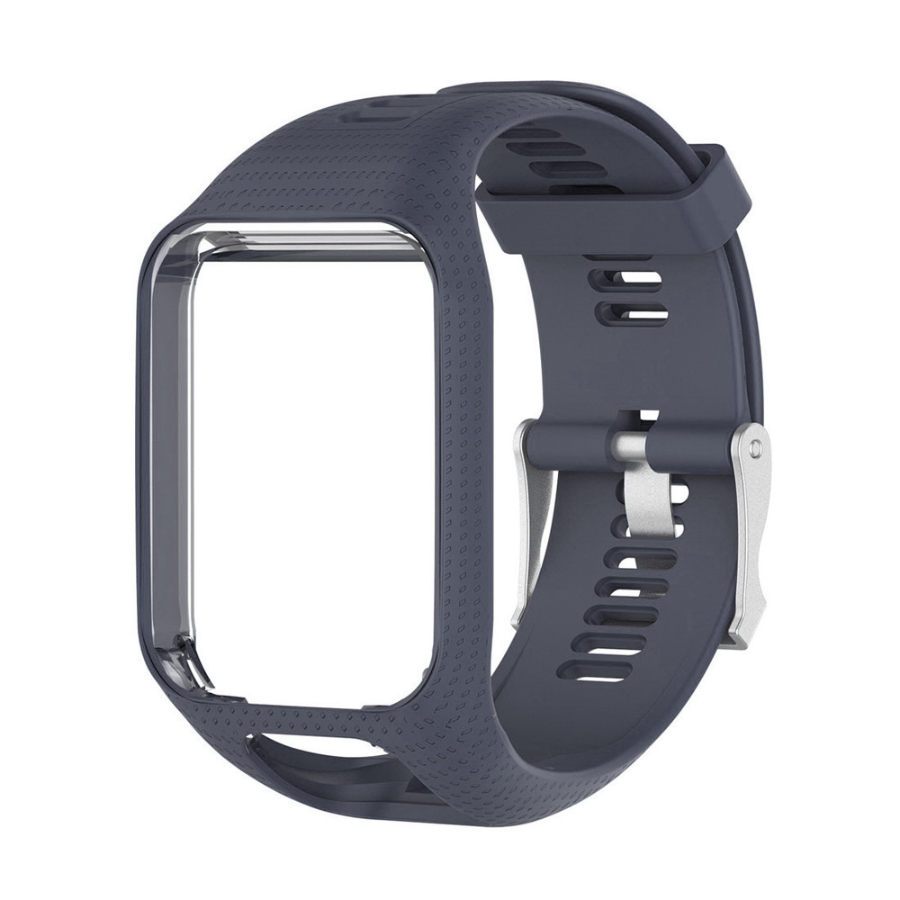 Correa de muñeca para TomTom 2 3 Runner, repuesto de pulsera de música suave, correa de reloj, correa de silicona, accesorio de pulsera de reloj: Gris