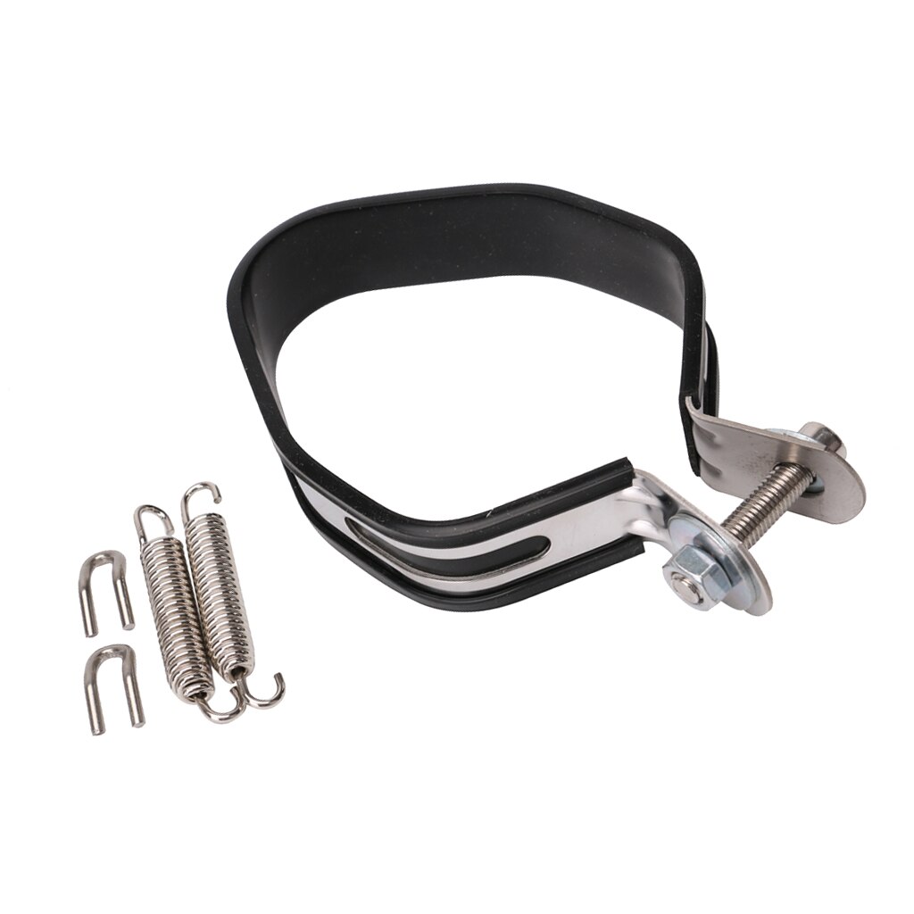 Abrazadera cromada para tubo de escape de motocicleta y triciclo, Clip de 3,3 &quot;y 85mm de acero inoxidable