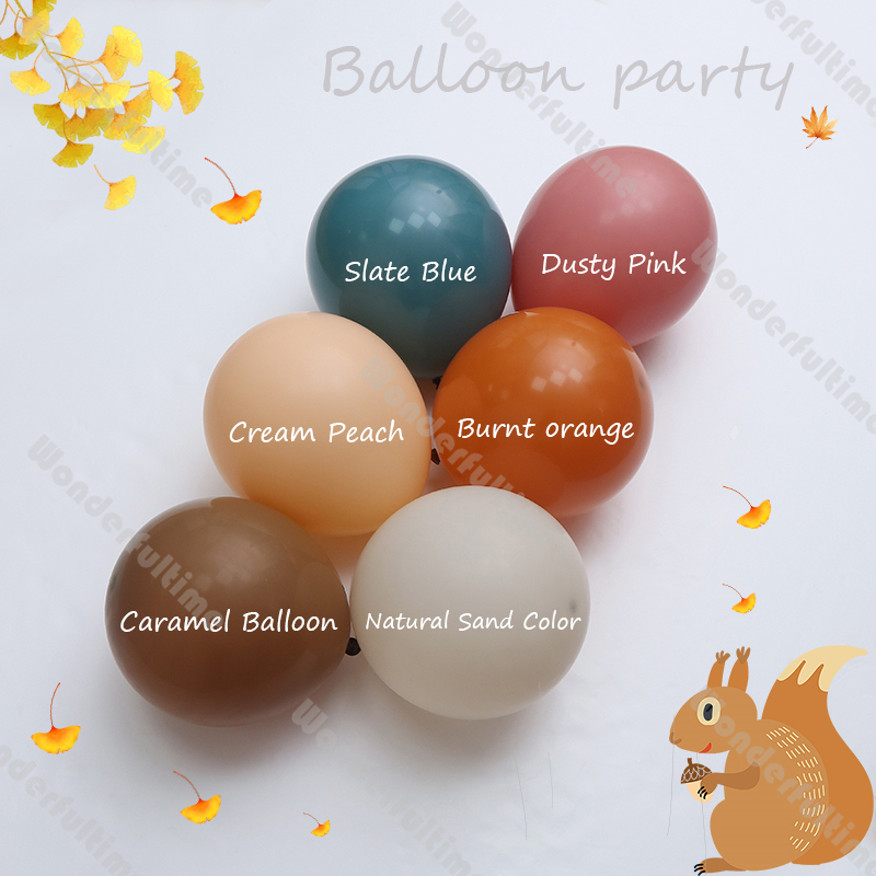 5-18inch Retro Latex Balloons Burnt Orange Wedding Balloon Garland DIY Beige Blush Brown Globos Baby Shower Birthday Party Decor