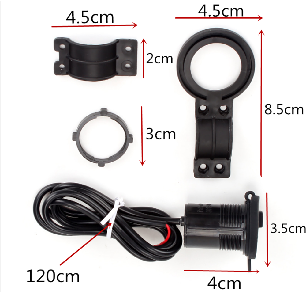 Moto USB chargeur de téléphone portable alimentation étanche pour HONDA CB919 CBR 600 F2 F3 F4 F4i CBR900RR NC700 S X