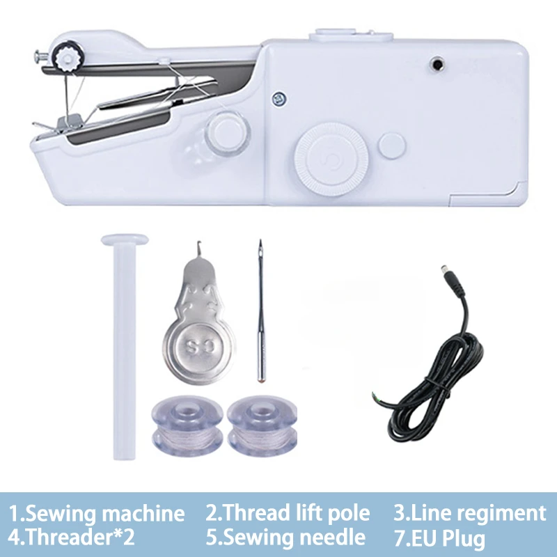 Máquina de costura manual portátil, sem corda, elétrica, construção rápida, suprimentos de vestuário diy, artesanato, jardim doméstico, bordado: Dourado