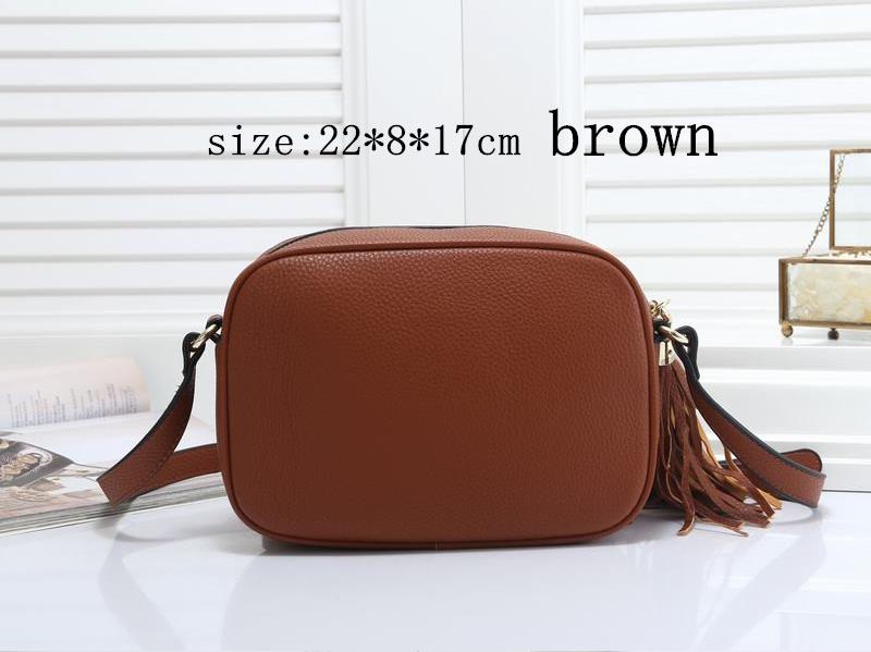 # PU leather shoulder bag 22 cm disco bag ladies handbags best-selling brand Messenger bag: Brown