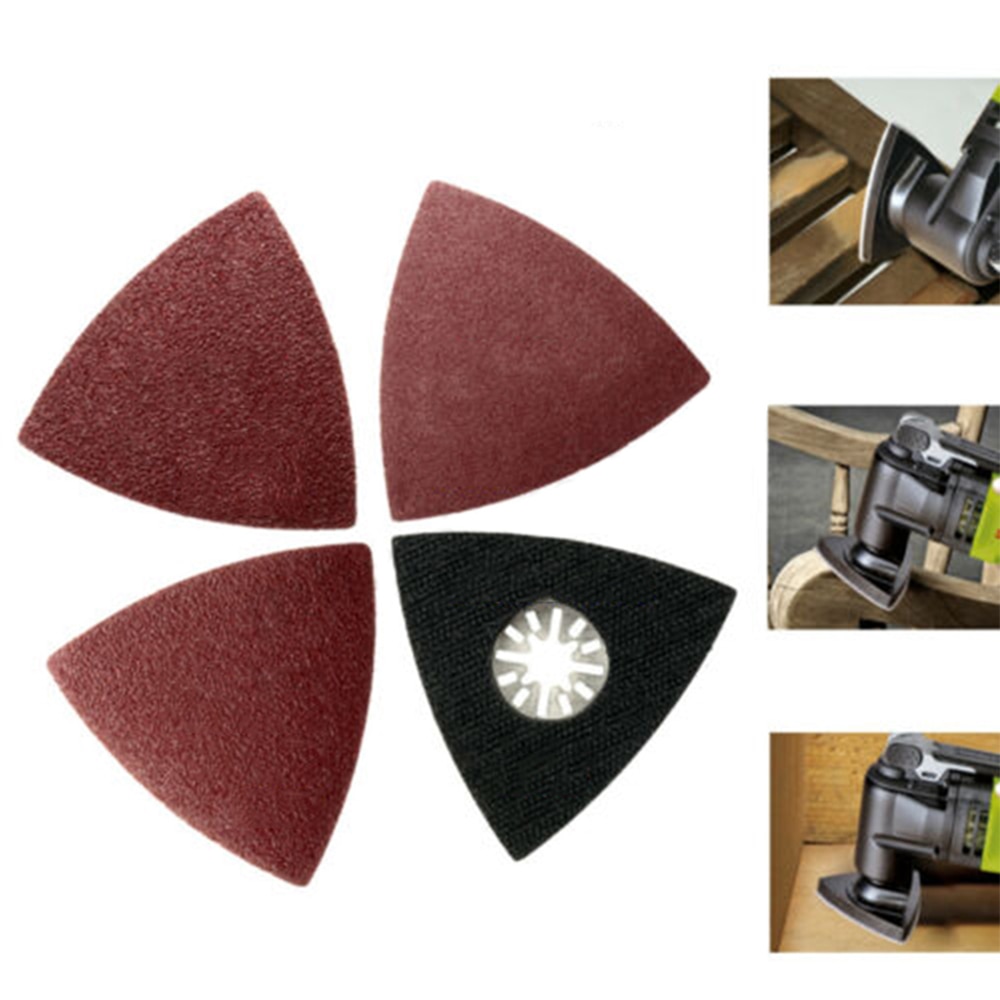 49pcs Triangle Sandpaper Set Grinding Sandpaper 80mm 40/60/80/120/180/240 Triangle Vibration Sand Pad Sandpaper Accessories
