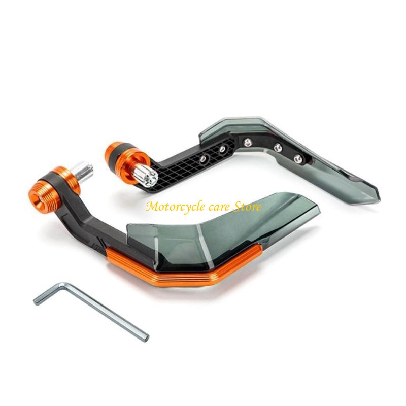 U75F Motorrad-Handschützer, Handschützer, Schutzschild, winddichter Schutz, universell: orange