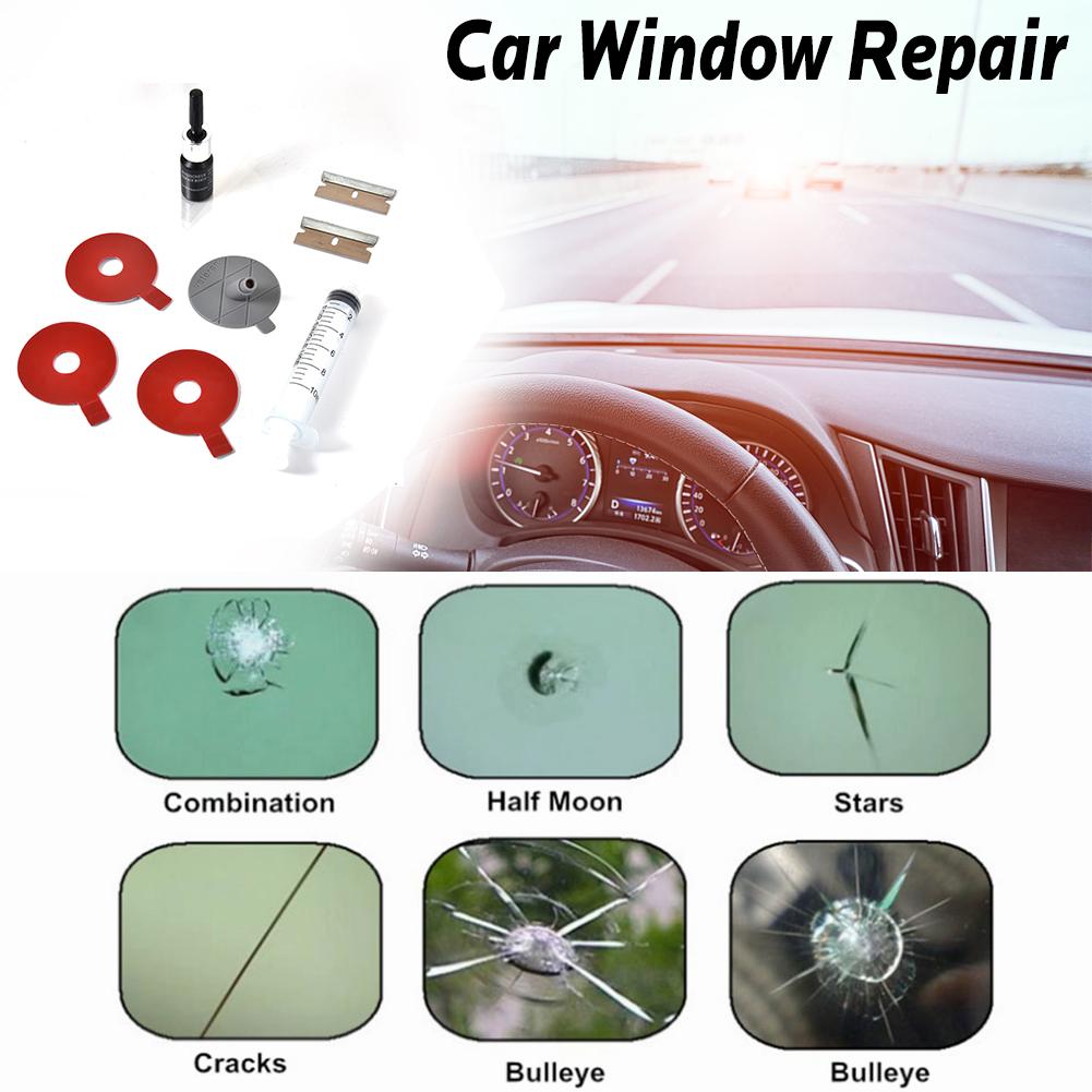 Car Glass Repair Tool Set Car Windshield Repair Injector Windscreen Glass Scratch Crack Restore DIY Kit For Window Screen Crack