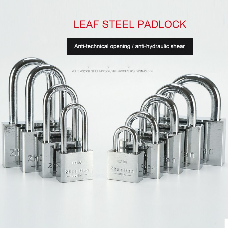 40/50mm Steel Padlock Head Lock Small Locks Door Waterproof Rustproof Not Rust Lock Core Not Opening Each Other Include 4 keys