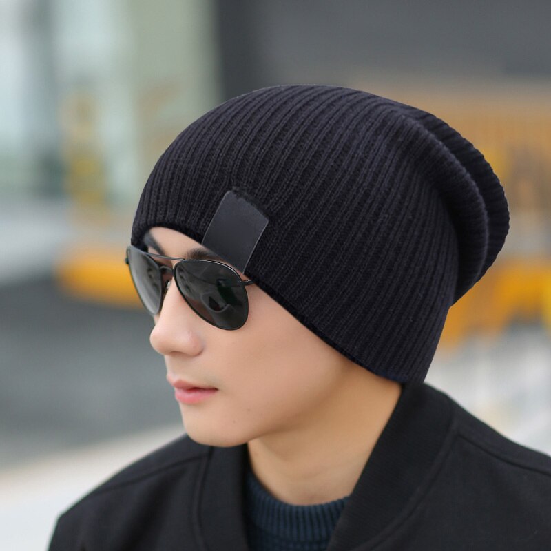 Men Women Winter Beanies Cap Outdoor Bonnet Skiing Hat Soft Knitted Hat DO2