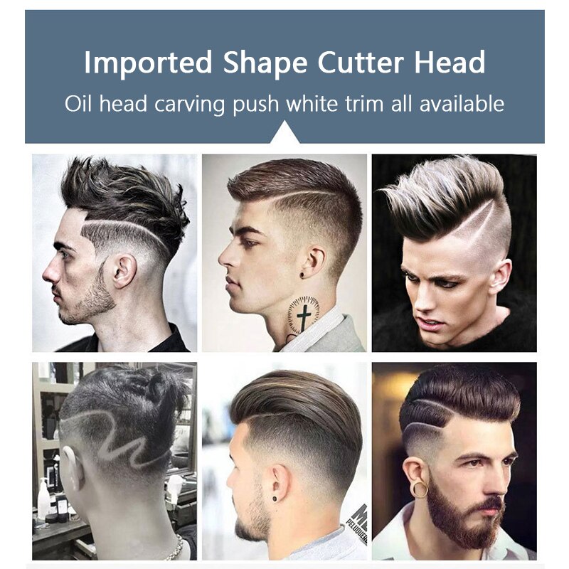 Nikai Gradient LCD Digital Display Rechargeable Hair Clipper Retro Electric Clipper Hair Salon Strong Electric Fader