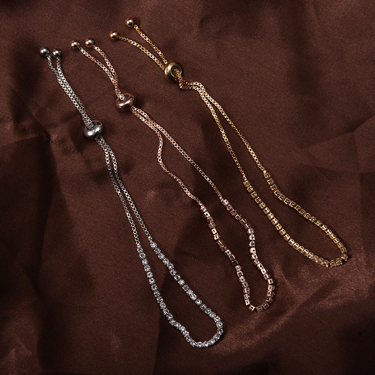 Charms Armband Eenvoudige Intrekbare Crystal Verstelbare Vrouwelijke Armbanden En Armbanden Voor Vrouwen Sieraden Femme Bileklik Pulseira