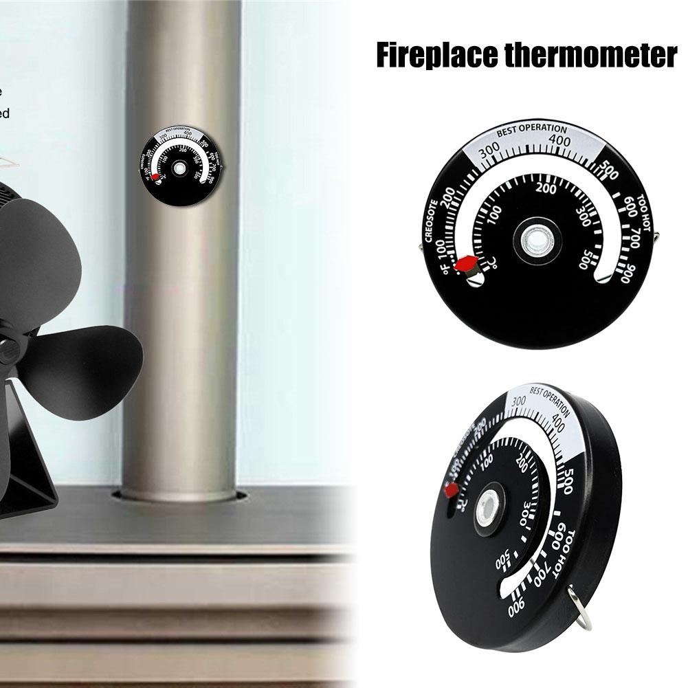 1 stk termometer magnetisk pejs termometer hjem pejs termometer pejs ventilator komfur ventilator meter termometer: B