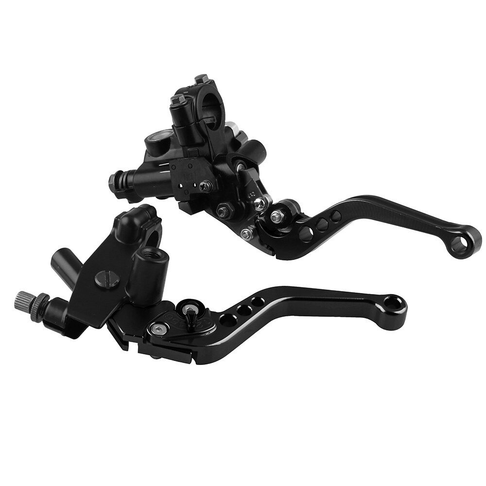 2pcs Motorcycle Hand Brakes Clutch Hand Brake Hydraulic Handbrakes Accessories for Motor Motorcycle Motorbike Scooter Universal: black