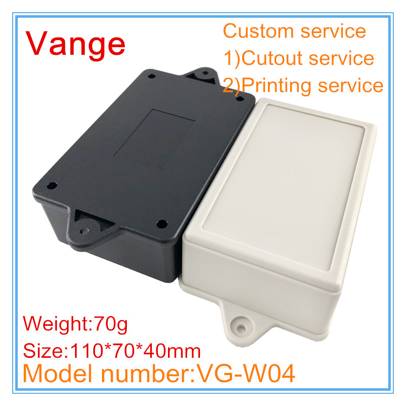 1pcs/lot injection mold made box IP54 ABS plastic wall mounted diy case enclosure for PCB project box 110*70*40mm