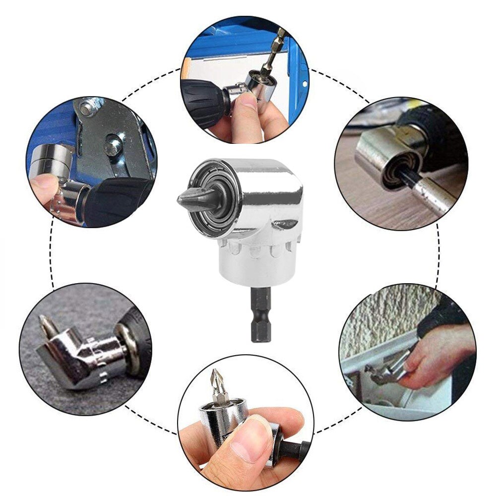 Oauee 105 vinkel skrutrekker sett stikkontakt holder adapter justerbare biter bor vinkel skrutrekker verktøy 1/4 '' sekskantet stikkontakt
