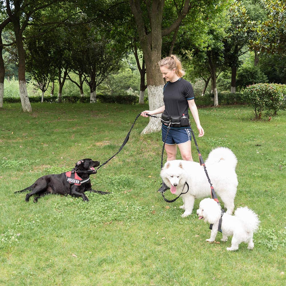 Dog traction rope nylon reflective pet supplies dog harness collar jogging adjustable belt waist bag traction belt rope