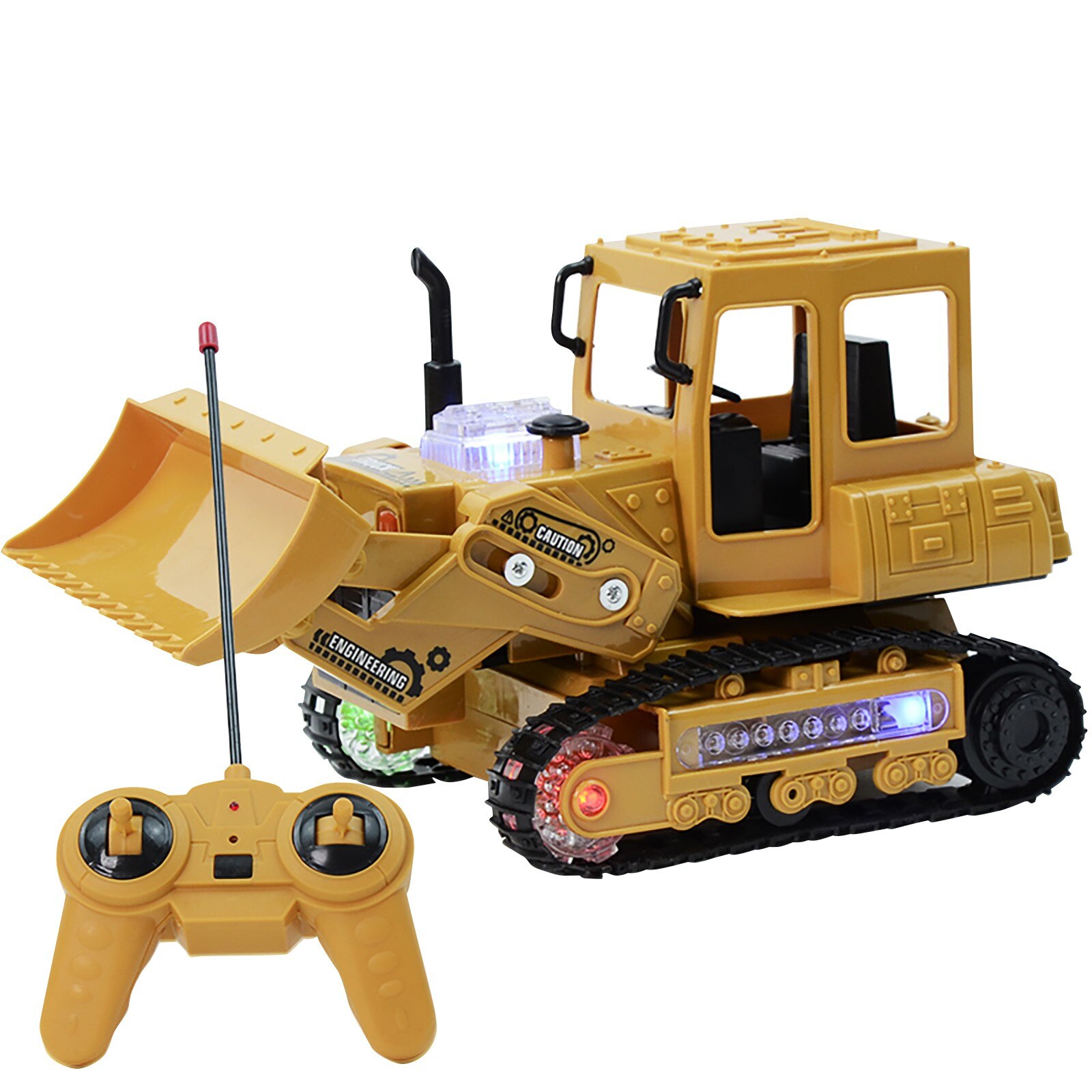 Pelleteuse télécommandée sans fil, véhicules RC 1:24, Construction à chargement frontal, véhicule d'ingénierie télécommandé, voiture jouet pour enfants: A