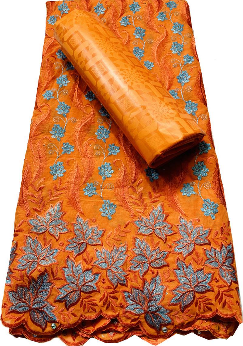 Ensemble de tissus Bazin Riche en dentelle suisse, Voile 2.5 + 2.5 Yards/ensemble, pour mariage africain, nouvelle guinée, ghana, YKM030, 2022