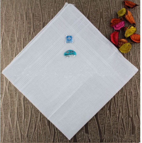5PCS Pure White Hankerchiefs 100% Cotton Handkerchiefs Women Men 40cm*40cm Pocket Square Wedding Plain DIY Print Draw Hankies