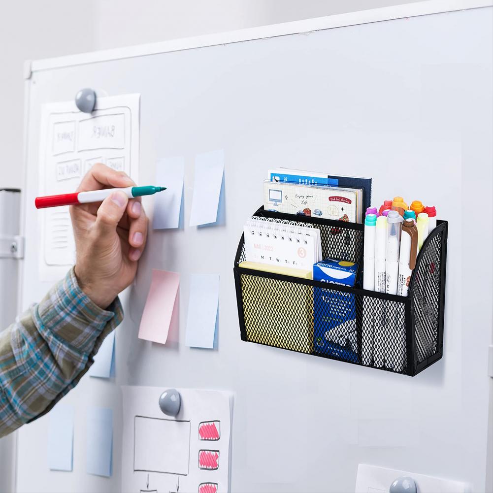 Magnetischer Metallstift Halfter 3 Fächer Kühlschrank Whiteboard Schul bürobedarf Schreibwaren Lagerung Organizer Gestell für Whiteboard
