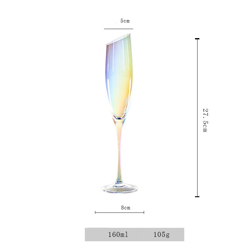 Verre à vin en cristal coloré arc-en-ciel, gobelet moderne, verre à champagne, verre à eau: YM004