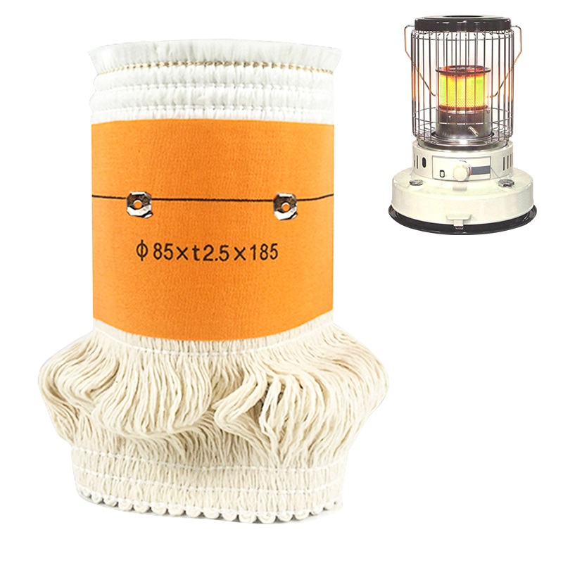 Mechas de repuesto para estufa de queroseno, varios modelos, 65/85/95mm, núcleo de luz, lámpara de aceite y Alcohol, núcleo de fibra de vidrio + mecha calefactora 100% algodón