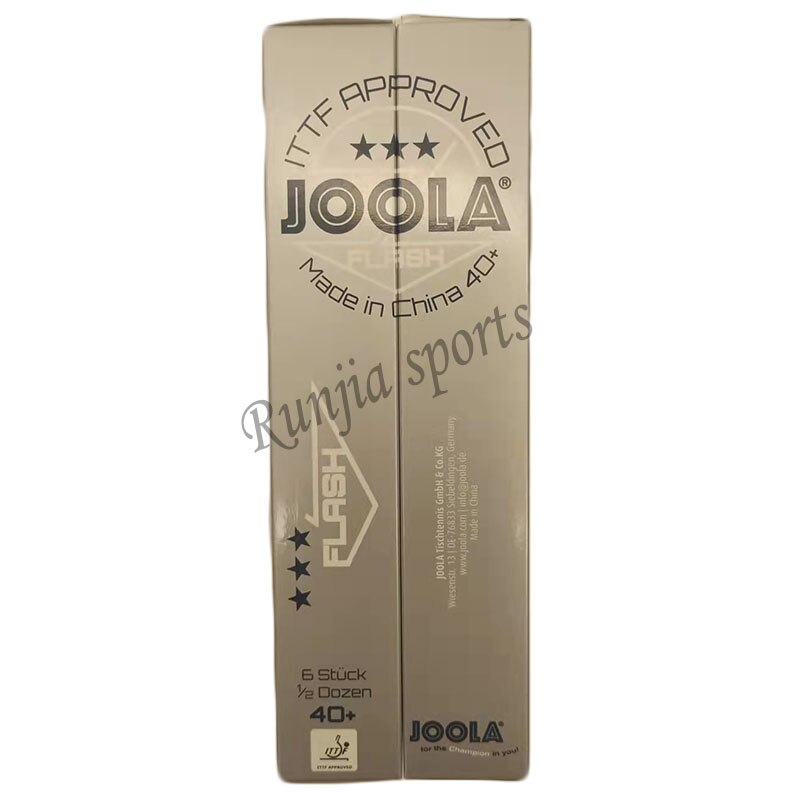 JOOLA-6 pelotas de plástico para tenis de mesa, originales, sin costuras, 40 + Material, color blanco, aprobado por ITTF
