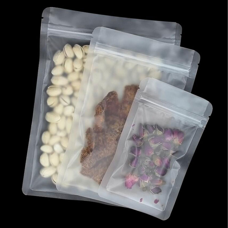 Válvula de superficie esmerilada con cremallera, bolsa de almacenamiento de envases de plástico, embalaje, paquete, 100 unids/lote