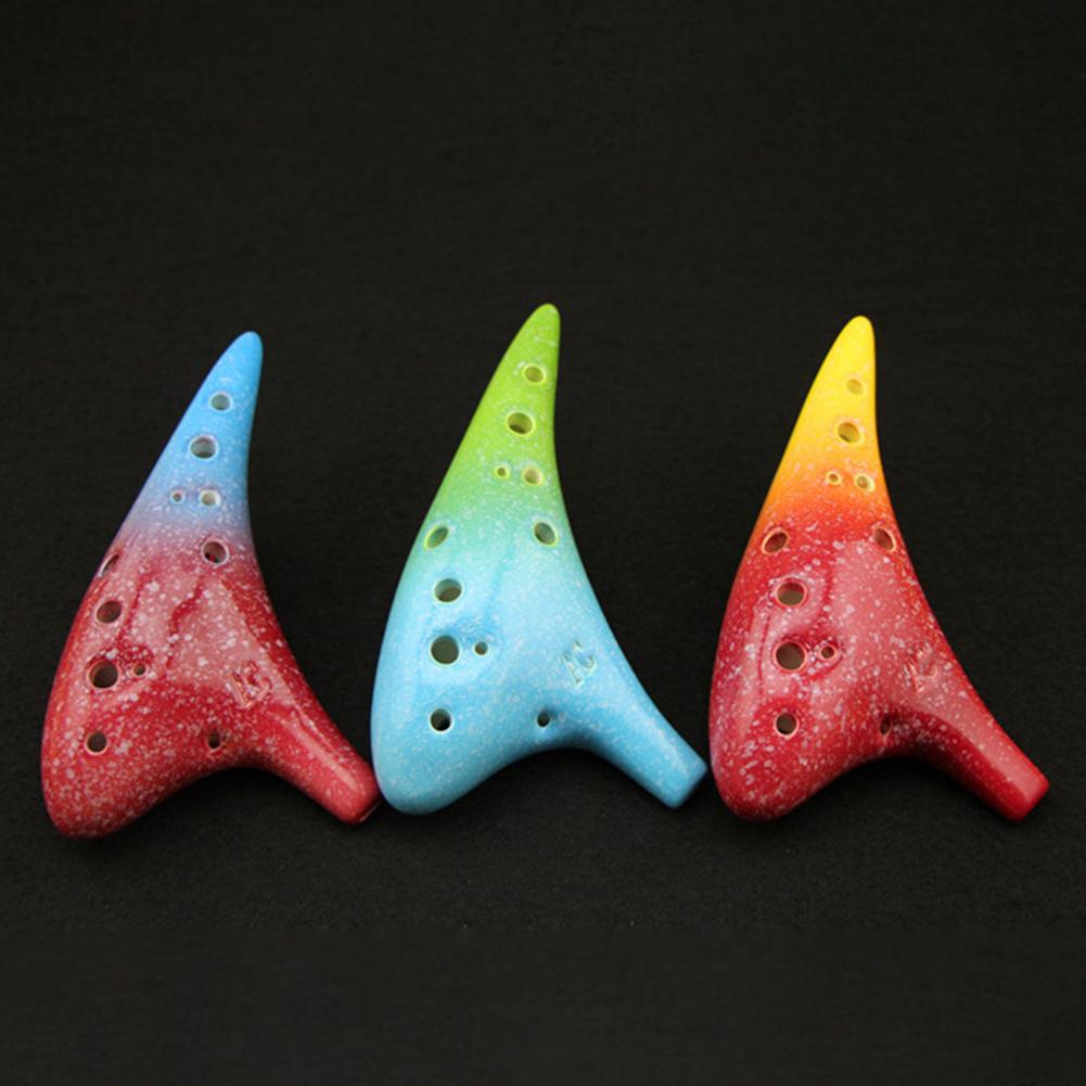 Alto C Ocarina 12 Gat Muzikale Collectie Keramische Tenor Ocarina Fluit Instrument Voor Beginner