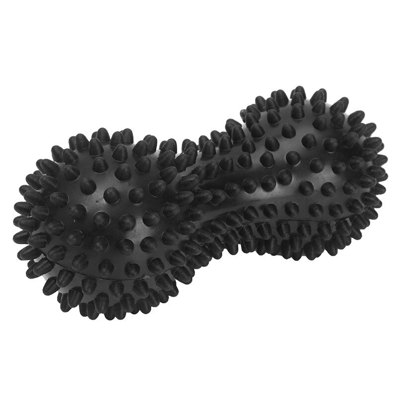 Peanut Massage Ball Spiky Trigger Point Relief Muscle Pain Stress Peanut Ball Therapy Health Care Gym Muscle Relex Apparatus: black