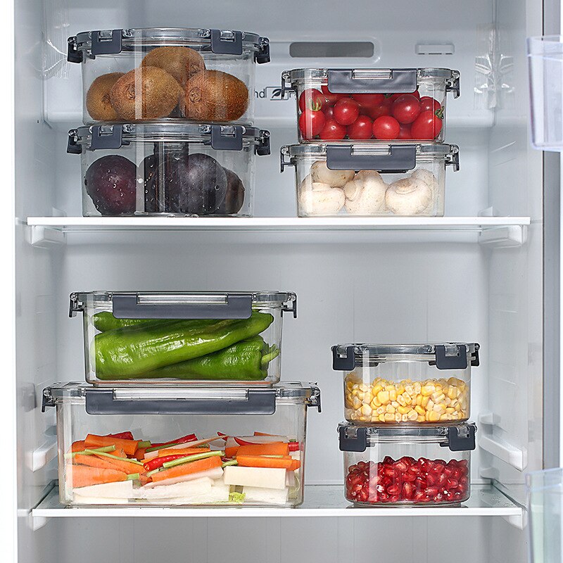 Kitchen Organizer and Storage Container Refrigerator Vegetables Fruits Sealed Jar Snack Organizer Cereals Household Organization