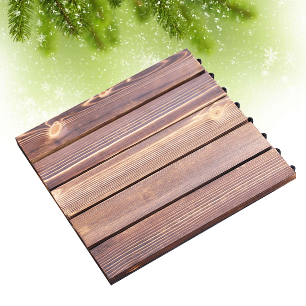 Wood Patio Paver Interlocking Flooring Tile Interlocking Deck Tile for Outdoor and Floors