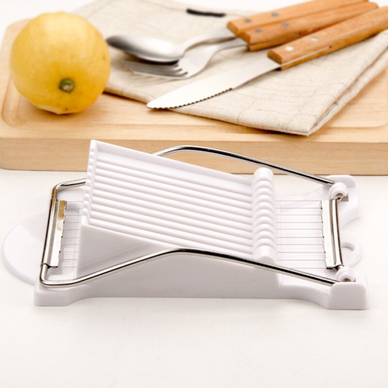 Roestvrij Staal Lunch Vlees Slicer Banana Cutter Ei Ham Slicer Home Kitchen Tools JS23