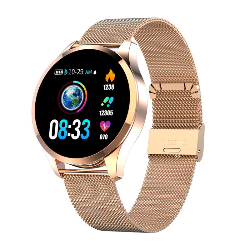 Q9 Smart Uhr Wasserdichte GPS Abstand Track Bluetooth Smartwatch männer Herz Rate monitor Fitness Tracker Q8 Armband Android IOS: glod