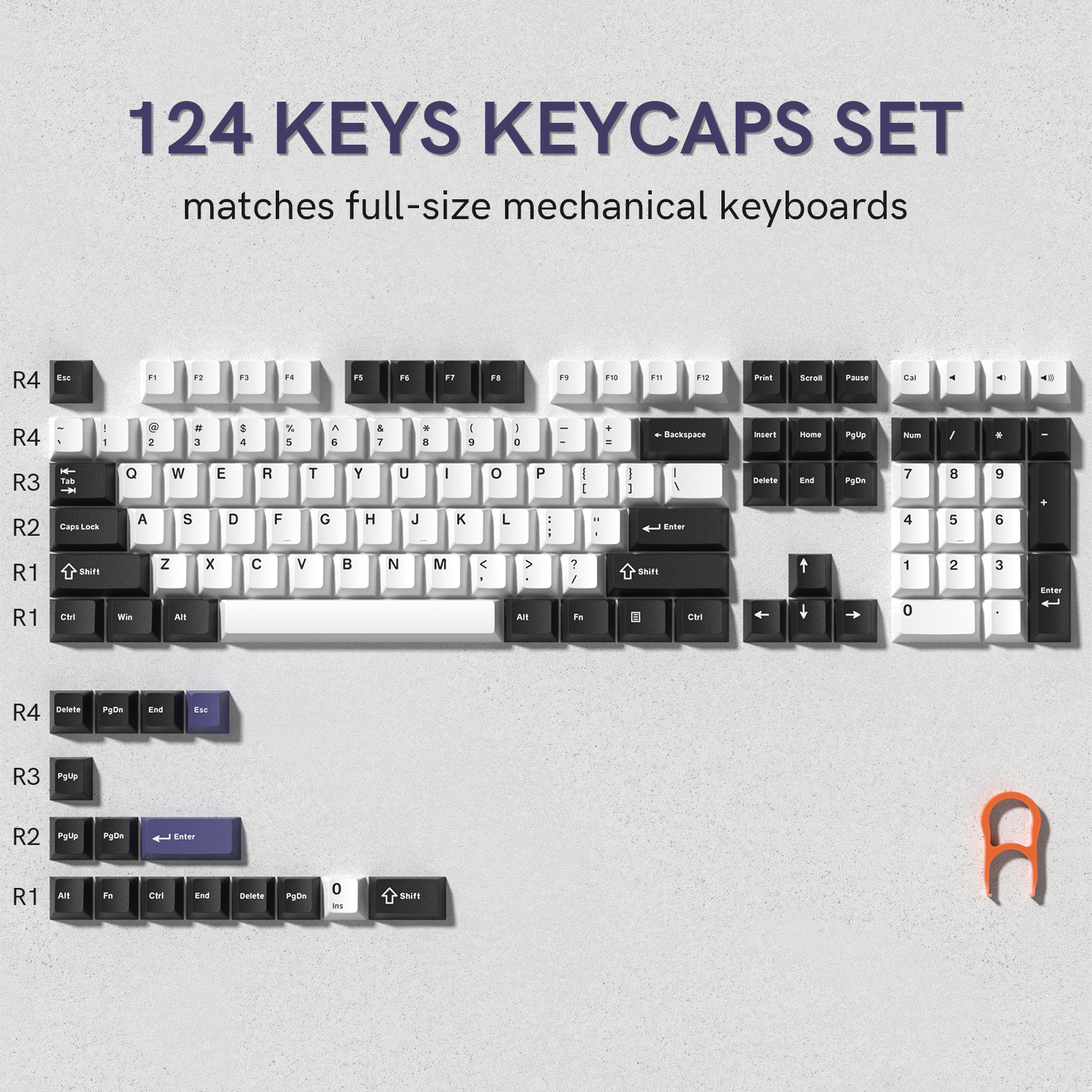 132 Tasten Farbverlauf Lila Kirschprofil PBT-Tastenkappen doppelt Schuss-Tastenkappe für 60 % 65 % 75 % 100 MX schalten mechanische Spielen-Tastatur