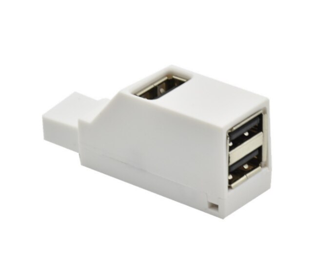 Mini Usb Hub 3 Port Usb 2.0 3.0 Hub Usb Splitter Box High Speed Voor Pc Laptop Notebook U Disk kaartlezer Voor Iphone Mobiele: 3 ports USB2.0 White