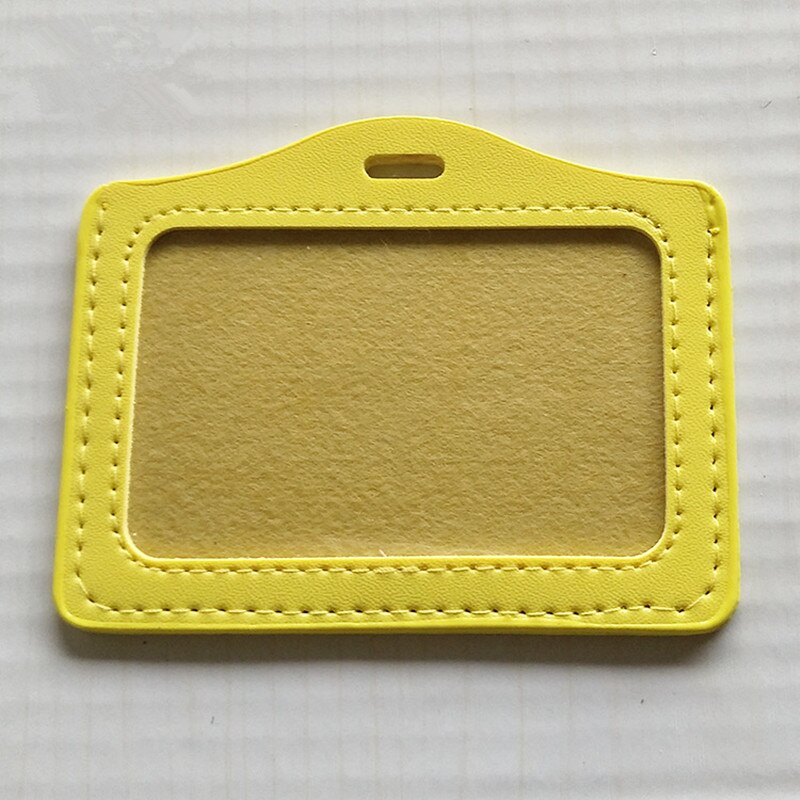 Kobiety i mężczyźni poliuretanowy portfel na karty pokrowiec na karty i akcesoria szpital pielęgniarka szkoła wejście strażnik karta i karta klatki piersiowej poprzeczny styl: żółty